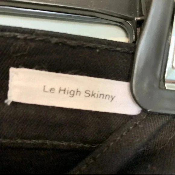 Frame le high skinny  hem black jeans - Picture 3 of 6